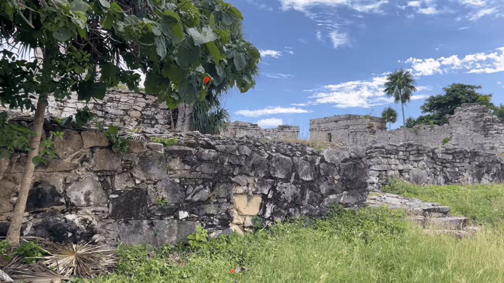 Mayan ruins of Tulum with coastal views.