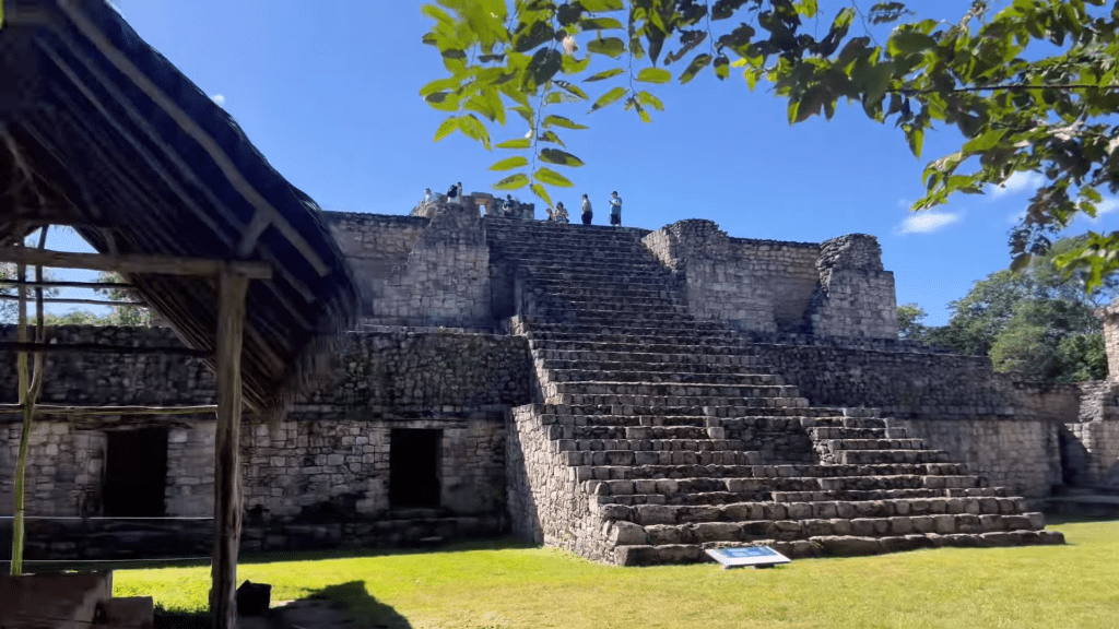 Shaded rest areas at Ek Balam ruins, Yucatán.